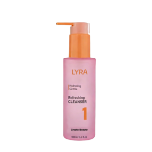 100ml Flat Shoulder Frosted Pink Pump Glass Bottle