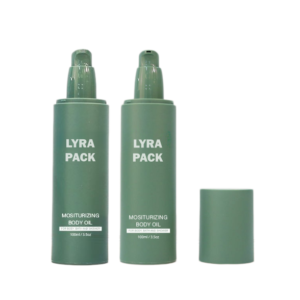 100ml Matte Green Silkscreen Printed Lotion Bottle